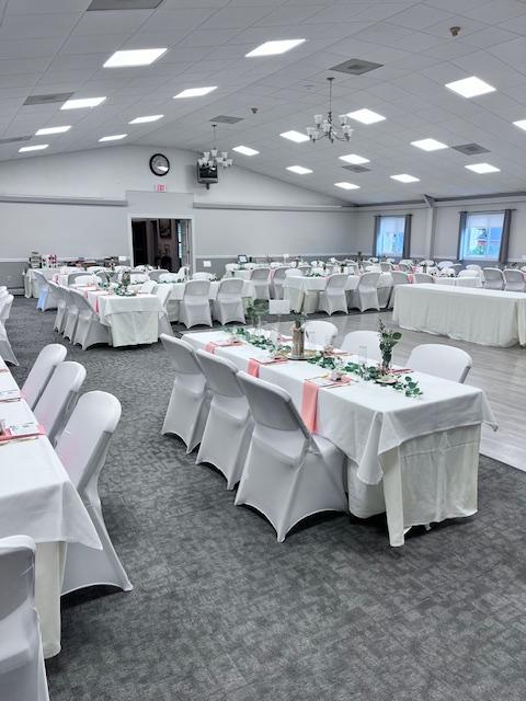 Elegant banquet hall interior